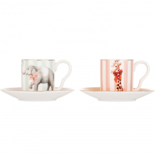 Lot de 2 tasses à espresso Animal