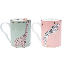 Coffret de 2 mugs Guepard et Girafe Carnival
