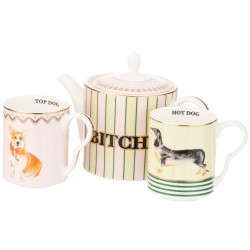 Coffret Théière et 2 mugs Doggie