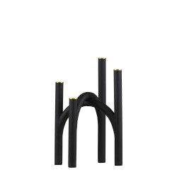 Bougeoir en acier Angui h 34cm