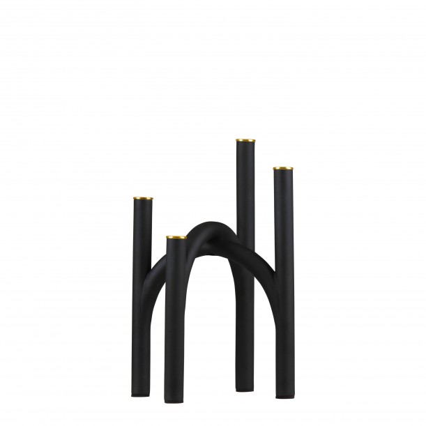 Bougeoir en acier Angui h 34cm