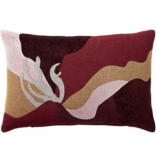 Coussin en coton Flores 60 x 40 cm