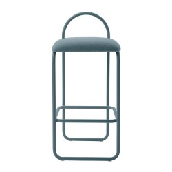 Chaise de bar Angui h 82 cm - Bleu Bouclé