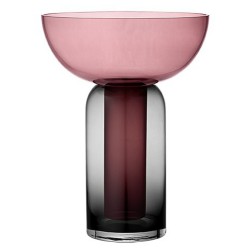 Vase en verre Torus h 33 cm
