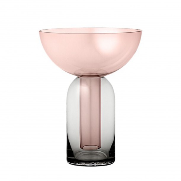Vase en verre Torus h 19 cm