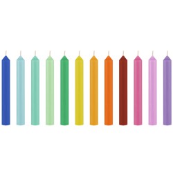 Lot de 12 bougies Candy