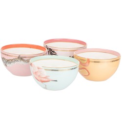 Lot de 4 bols Animal