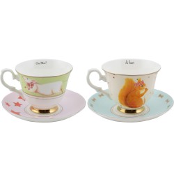 Coffret de 2 tasses à thé Souris et Ecureuil