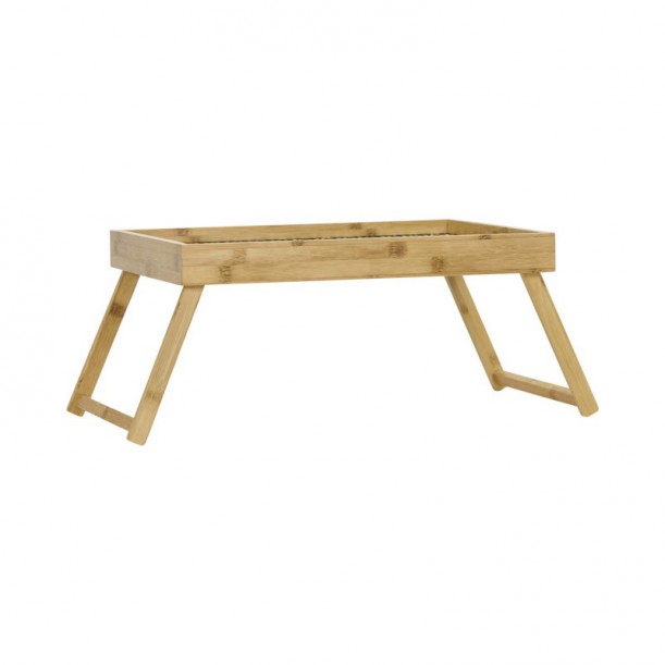 Plateau en bambou avec pieds