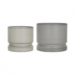 Lot de 2 cache-pots en métal Pepple