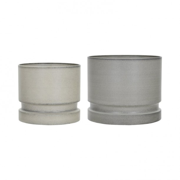 Lot de 2 cache-pots en métal Pepple