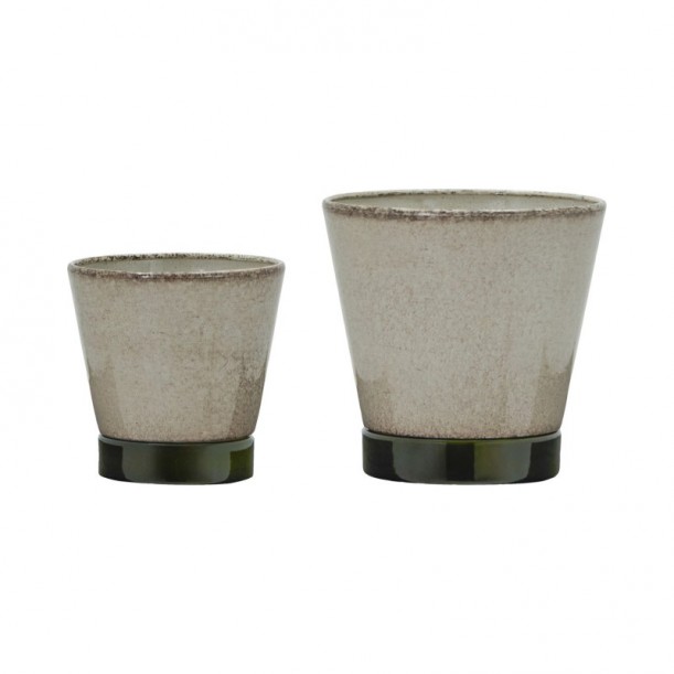 Lot de 2 cache-pots en métal Lima