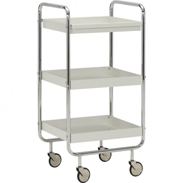 Desserte à roulettes chromée Roll 42 cm