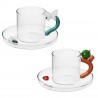 Lot de 4 tasses Fruits and Flower