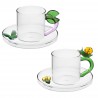 Lot de 4 tasses Fruits and Flower