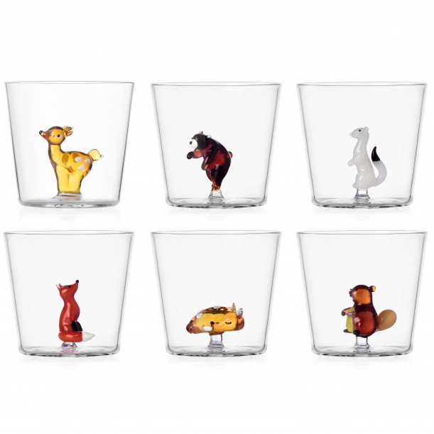 Lot de 6 verres Woodland Tales