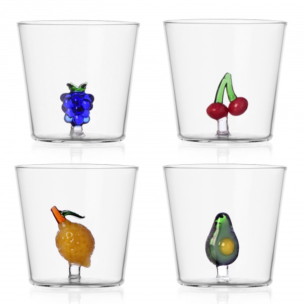 Lot de 4 verres Fruits