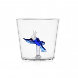Verre tropical bird bleu Talking Trees