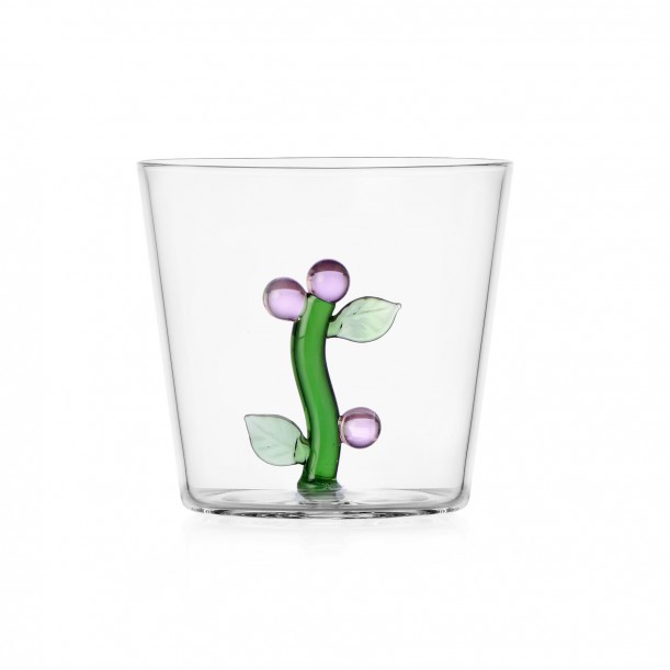 Verre fleur rose Botanica