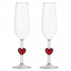 Lot de 2 flûtes Cœur