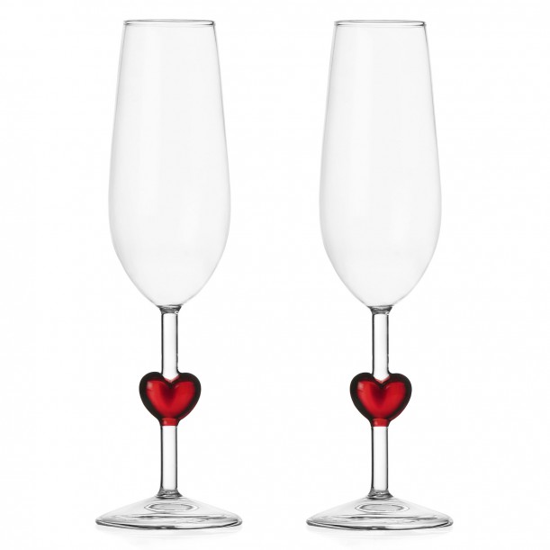 Lot de 2 flûtes Cœur