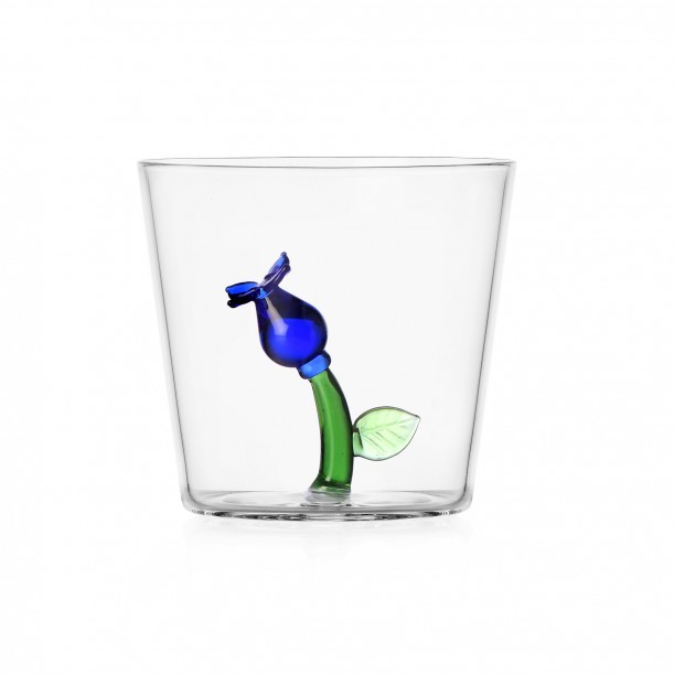 Verre fleur bleue Botanica