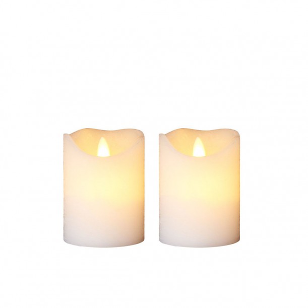 Set de 2 Bougies LED Sara D 5cm à Piles