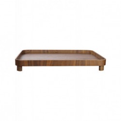 Plateau sur pied en bois rectangulaire Wood