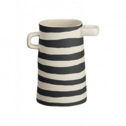 Vase en grès rayé h 17 cm Rayu