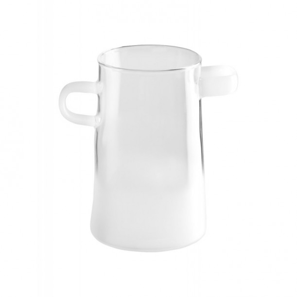 Vase en verre frosted h 17 cm Rayu