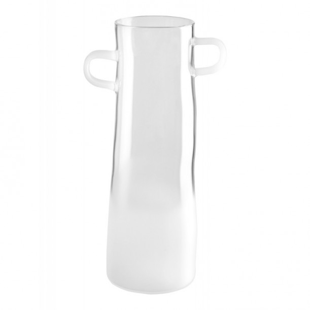 Vase en verre frosted h 28 cm Rayu