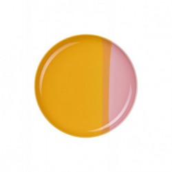 Assiette à dessert Joy - Jaune, rose