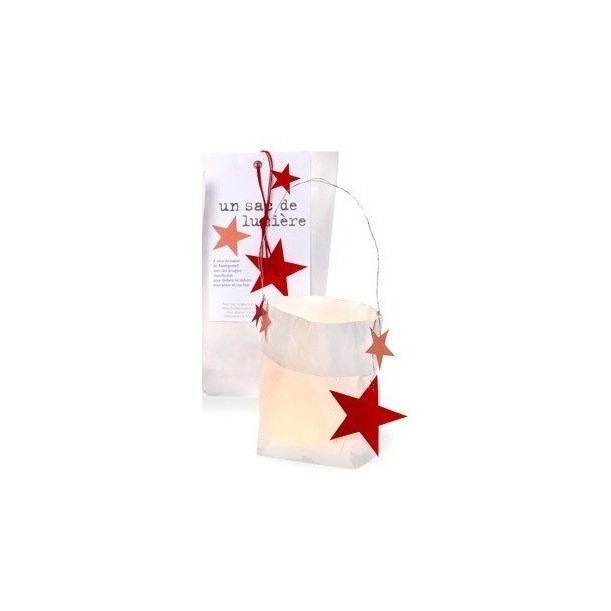 Photophore en Papier Sac de Lumière Etoilé Noël