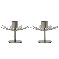 Lot de 2 bougeoirs Snowflake