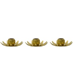 Lot de 3 bougeoirs en laiton Starry
