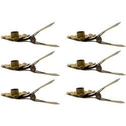 Lot de 6 bougeoirs à clips Halla