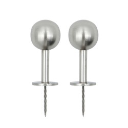 Lot de 2 patères en acier Ball dia 4 cm