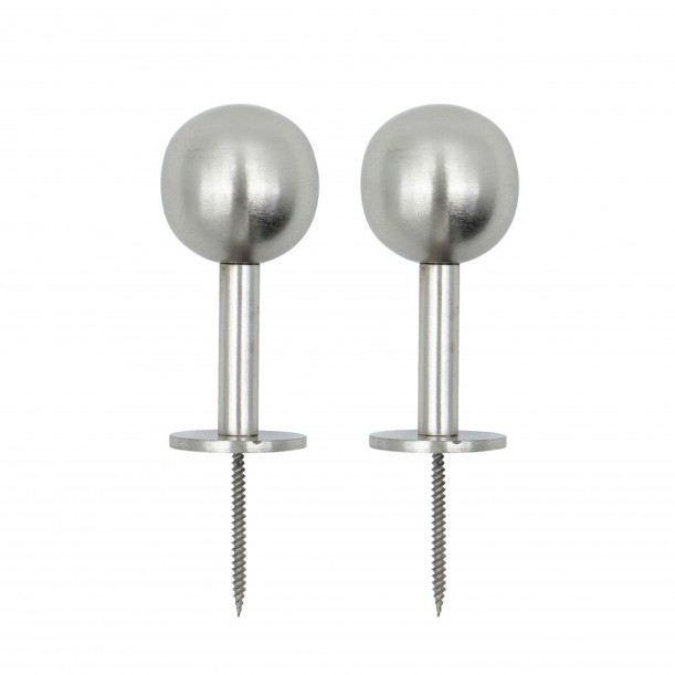 Lot de 2 patères en acier Ball dia 4 cm
