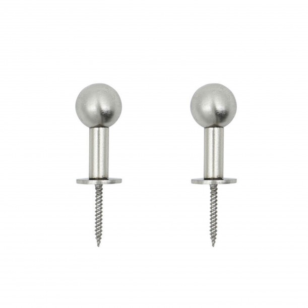 Lot de 2 patères en acier Ball dia 2 cm