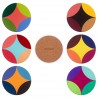 Lot de 6 dessous de verre Rosetta