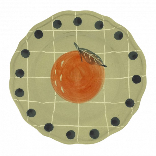 Assiette plate 22cm Quadri