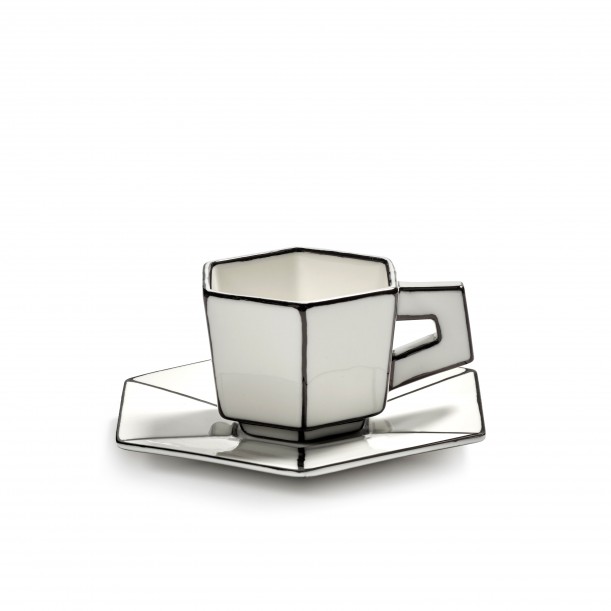 Tasse à espresso et soucoupe Carte Blanche