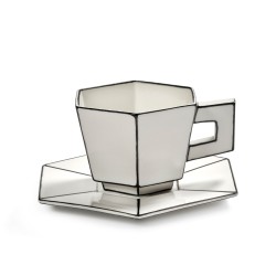 Tasse cappuccino et soucoupe Carte Blanche