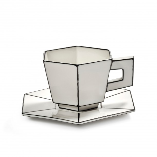 Tasse cappuccino et soucoupe Carte Blanche