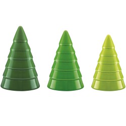 Lot de 3 sapins en céramique