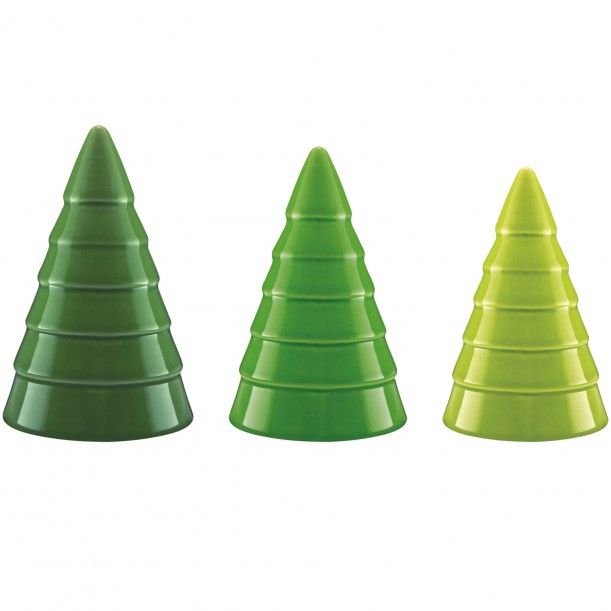 Lot de 3 sapins en céramique