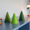 Lot de 3 sapins en céramique