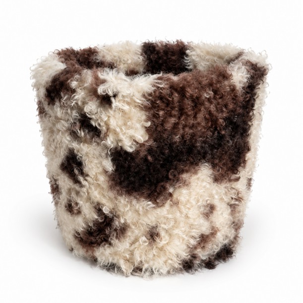 Planter cover Shaggy Cow L