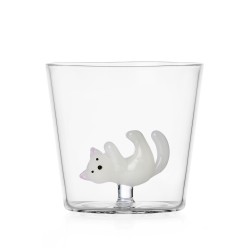Verre rolling white cat TabbyCat