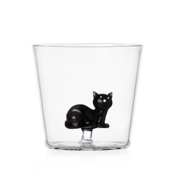 Verre lying black cat TabbyCat
